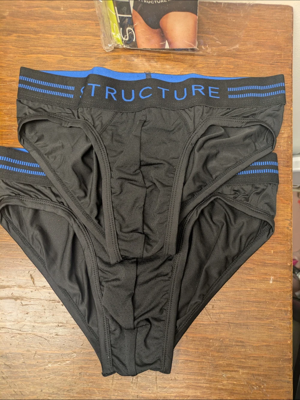 Sm Structure Performance Sport Men's Briefs in Black 2pk Mesh, Wicking, Stretch